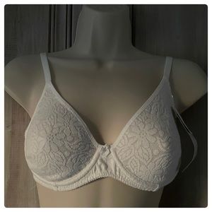 CJ Grenier Cotton Floral Lace Bra